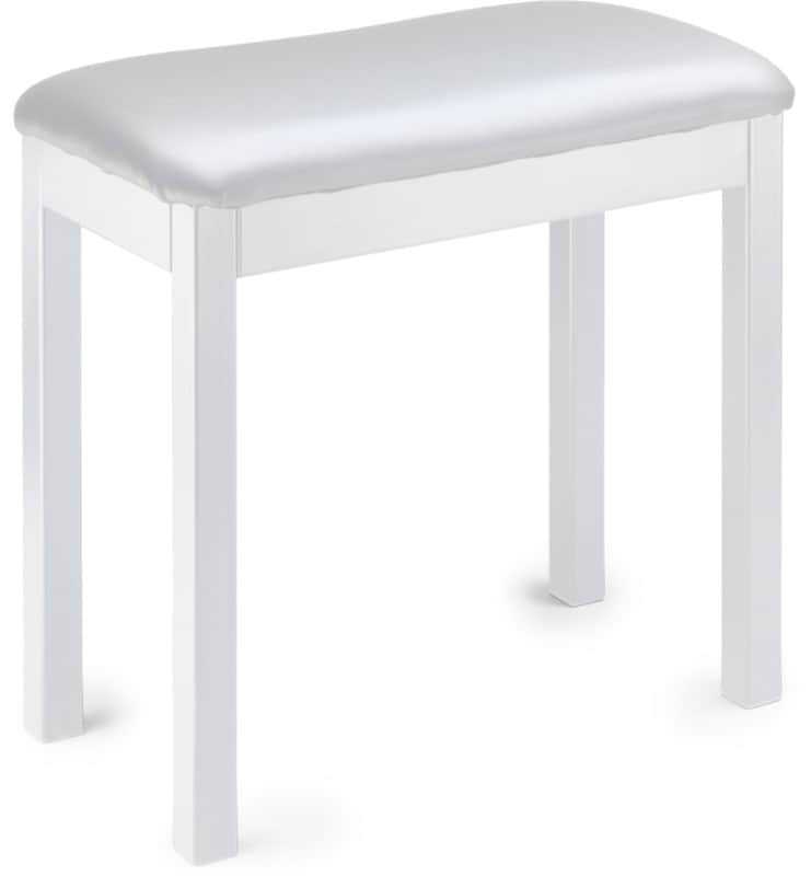 STAGG 21840white Metal Piano Or Keyboard Bench With Black Vinyl Top image 1