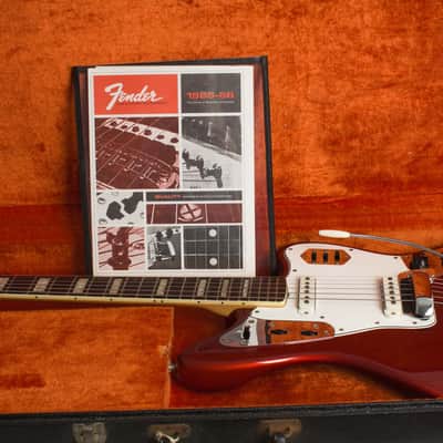 Fender Jaguar Solid Body Electric Guitar (1966), ser. #172774, original black tolex hard shell case. image 15
