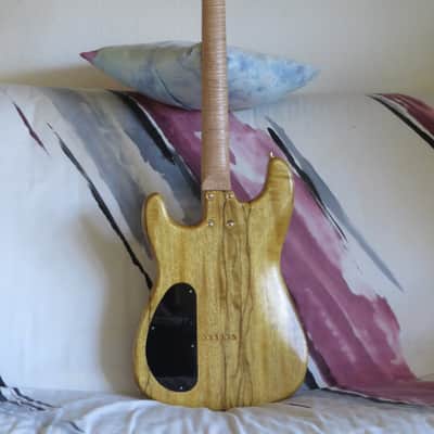 420 Guitars Strat Style  Natural Maple Burl image 8