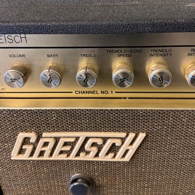 Gretsch 7154 Nashville 1969 Amplifier Combo Baldwin Era - Black Tolex and Brown + Gold Grille image 10