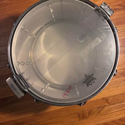 Ludwig 14x10 Stainless Steel Marching Snare Drum 1970s - Steel image 8