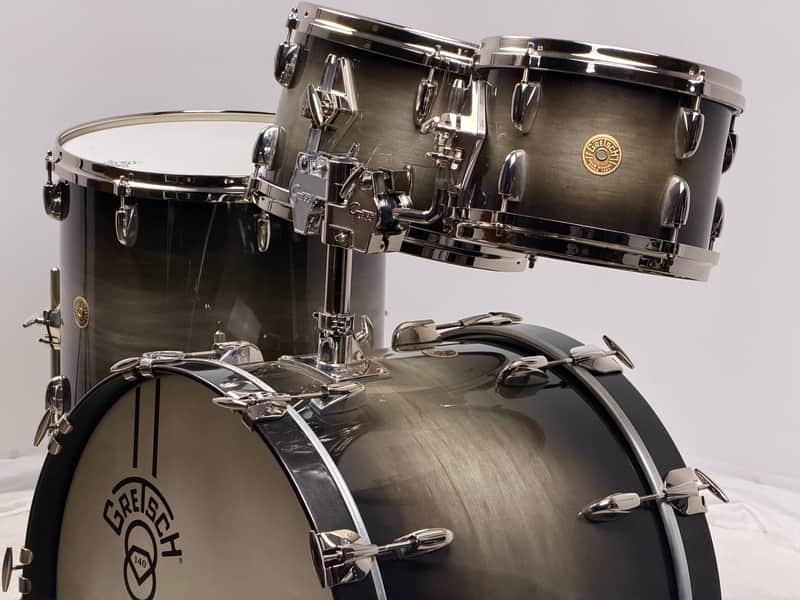 Gretsch 22/10/12/16" 140th Anniversary Drum Set - Ebony Stardust Lacquer image 1
