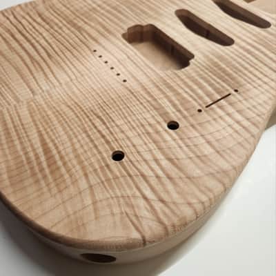 Shepard Custom Guitars Custom Stratocaster/Telecaster Hybrid Semi-hollow Backroute F Hole Optional 2026 - Unfinished image 3