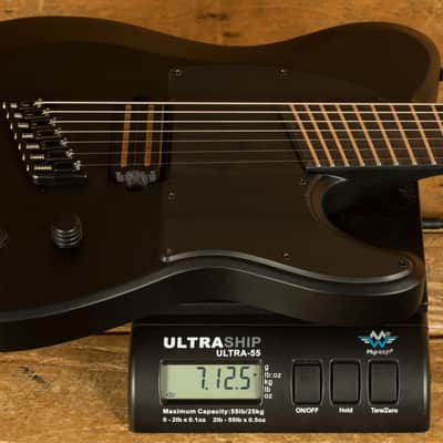 Schecter PT-7 MS Black Ops - Ebony - Satin Black Open Pore - 7-String image 8