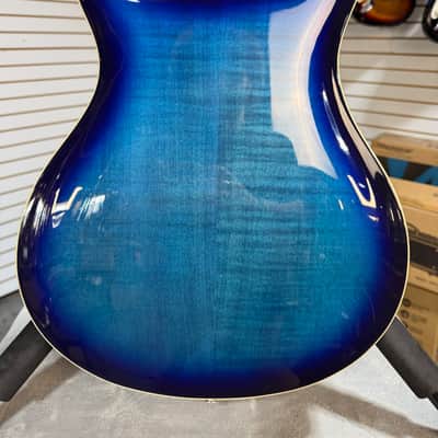 PRS SE Hollowbody II Electric Guitar - Faded Blue Burst w/OHSC & PLEK*D #782 image 11