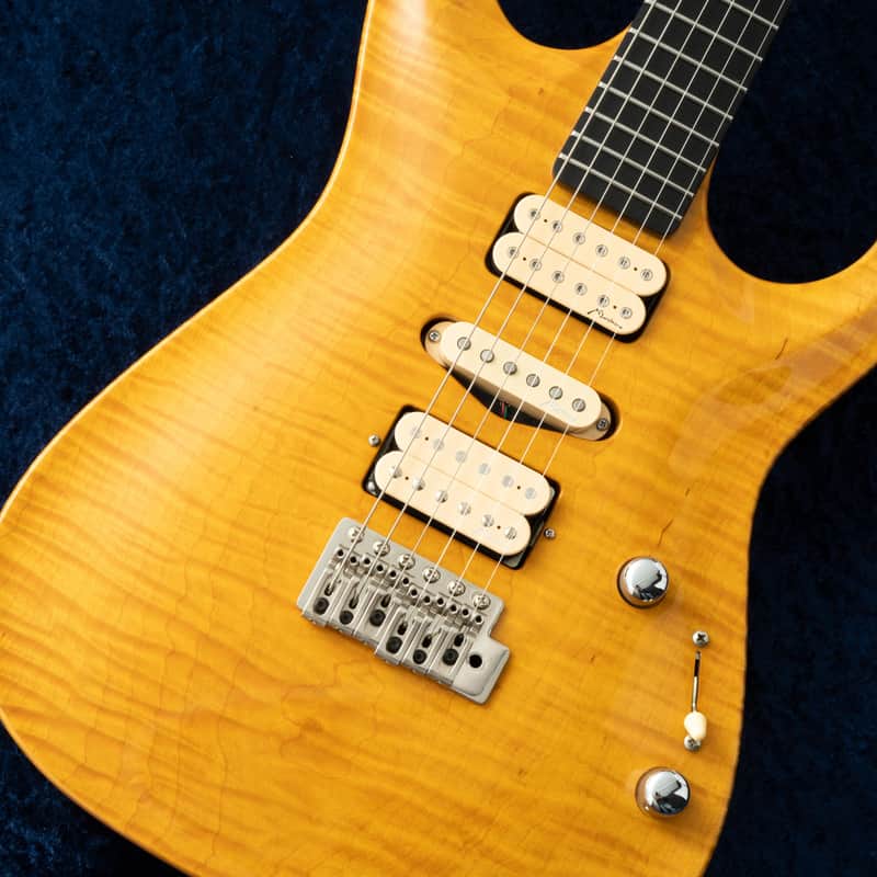 Marchione Set Neck Carved Top 1P Figured Maple Top -Amber- | Reverb