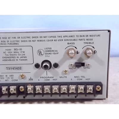 TOA BG-10 Amplifier - 10W PA system image 5