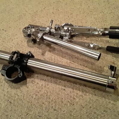 (Very Rare) Vintage Tama Titan Adjustable Telescoping Legless Rack Snare Mount with Mounting Clamp & Memory Lock Included image 3