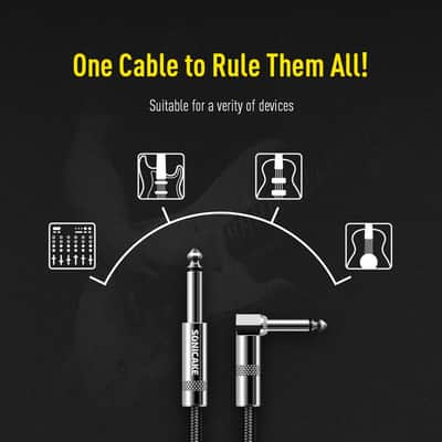 SONICAKE Guitar Cable 10ft 3m Amp Cord for Electric Guitar Bass Instruments Black image 7