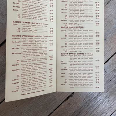 1963 Gibson Full Line Price List ES335 SG Rare Collector Vintage Case Candy image 2