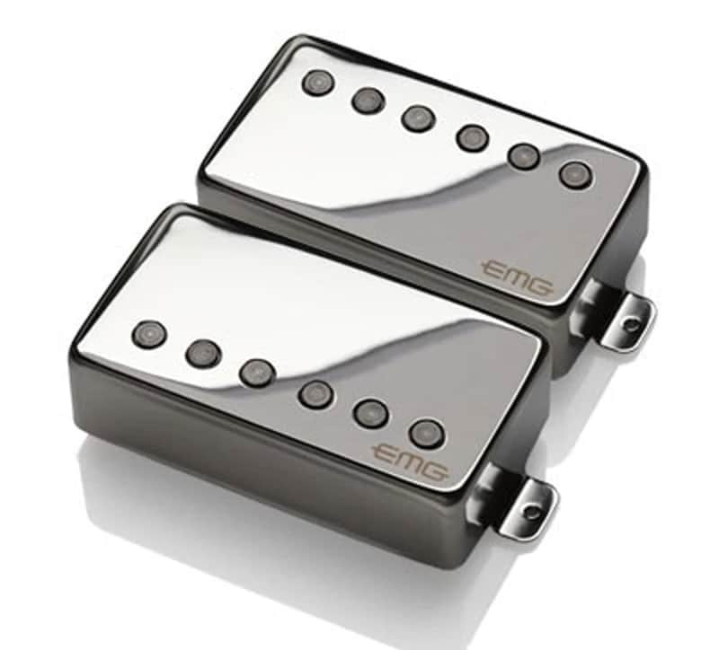 EMG 57 / 66 Active Alnico V Humbucker set - chrome-NEW image 1