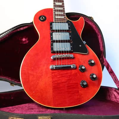 Gibson Custom Les Paul  1970 - Cherry -VIDEO- Cherry 3 Pat No Sticker pickups image 2