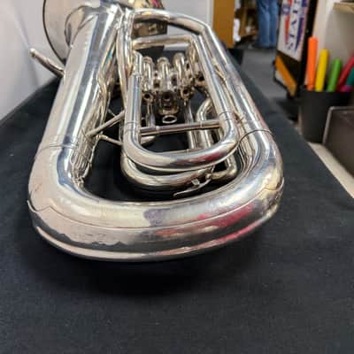 Used Yamaha YEP-321 Silver 4-Valve Bb Euphonium with SKB 375 Case Just Serviced image 18