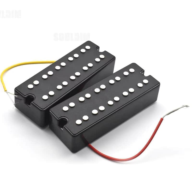 Neck and Bridge Soapbar 5 String Electric Bass Pickups Set image 1