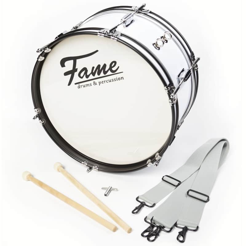 Fame Junior Marching BassDrum 16"x7 incl. Strap and Beaters - Marching bass drum image 1
