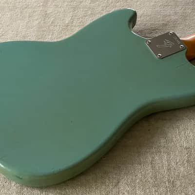 1966 USA Fender Musicmaster II Daphne Blue ES Stamped + OHSC Silver Case Beauty image 17