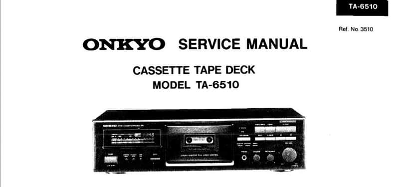 ONKYO TA-6510 TapeDeck SERVICE-Manual-ANLEITUNG~(english)~~portofrei als DOWNLOAD image 1