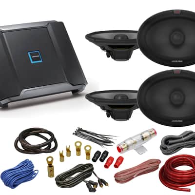2x ALPINE R-S69.2 300w 6x9" Car Audio 2-Way Speakers+Alpine RA60F 4-Channel Amplifier image 1