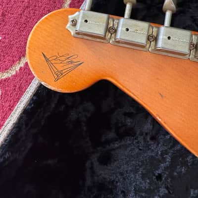 Fender Custom Shop '50s 250K Jazzmaster Relic Faded Aged Sonic Blue Master Built by Levi Perry image 6