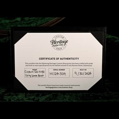Heritage Custom Shop Core Collection H-150 Dirty Lemon Burst with Case - Serial # HC1241309 image 20