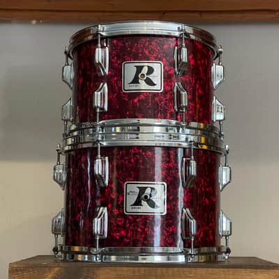 1970's Rogers XP8 Red Diamond Pearl 12/13/16/22 Big R Drum Kit image 14