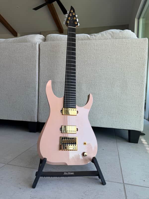 Skervesen Raptor 7 Evertune 2024 - Gloss Sparkle Shell Pink Top, Natural Back image 1