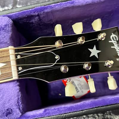 Epiphone J-180 LS Jumbo Ac/El Inspred by Gibson Pink w/Case Auth Dlr #266 image 19