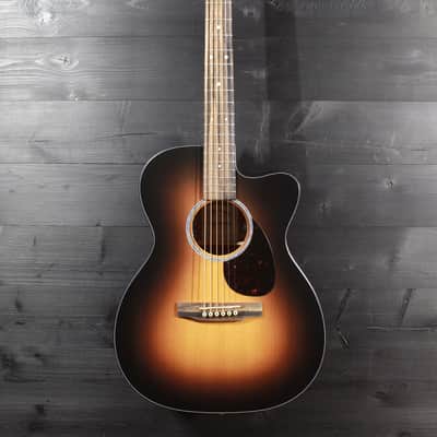 Martin OMC-10E Modern Burst Acoustic-Electric Guitar | Solid Sapele / Spruce Orchestra Model Cutaway image 2