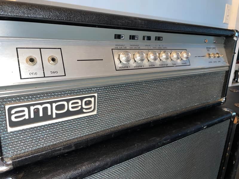 Ampeg V-4 100-Watt Guitar Head with Reverb 1970 - 1980 - Black image 1