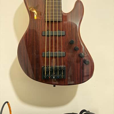 Warmoth Deluxe 5 J Bass Fretless 2025 Gloss Indian Rosewood image 1