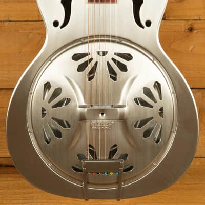Gretsch G9221 Bobtail Steel Round-Neck Steel Body Resonator Weathered "Pump House Roof" image 8