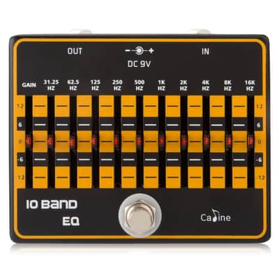 Caline CP-24 10 Band EQ Guitar or Bass Effect Pedal True Bypass, FREE PICK + HOLDER+ FREE SHIP USA image 2
