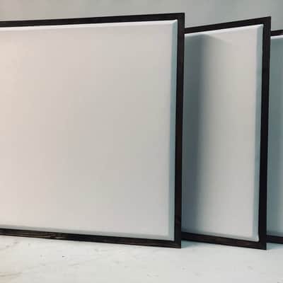 Acoustic Panels (SET OF 3) White & Walnut Framed (4ft x 2ft) and (2ft x 2ft) image 5