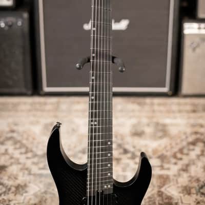 Legator N7F-Carbon Ninja Multi Scale 7-String Electric Guitar - Carbon with Gig Bag image 4