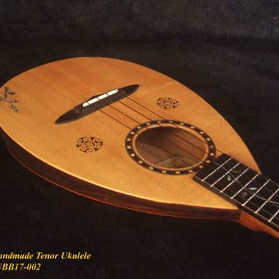 Handmade Thin Body Bowl Back Style Tenor Ukulele, Spruce, Mahogany, HummingBird, Vine Inlay, Soft-bag, Bruce Wei  UBB17-002 image 2