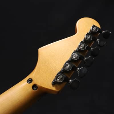 EVH Striped Series Frankenstein Frankie Electric Guitar - Black with Yellow Stripes, Relic 128 image 8