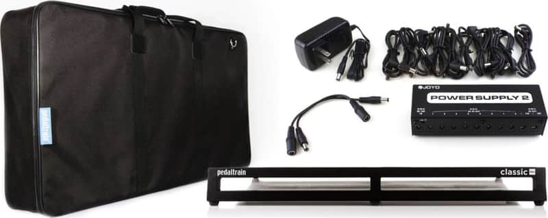 Pedaltrain Classic PRO 5-RAIL 32" x 16" PEDALBOARD w/Soft Case and Joyo JP-02 Power Supply image 1