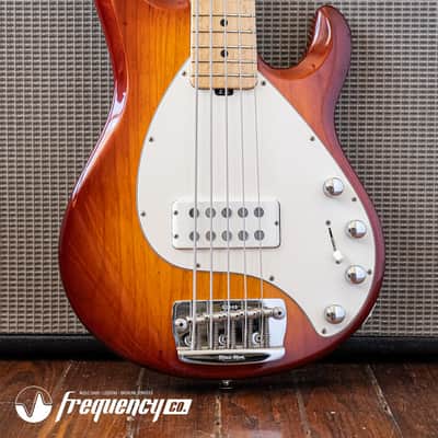 Ernie Ball Music Man Stingray 5 Bass with a Birdseye Maple Neck in Sunburst - 1991 image 4
