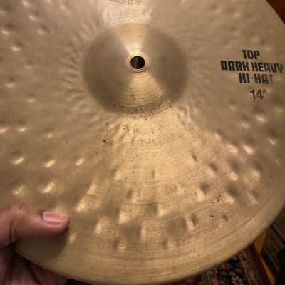 Paiste Sound Creation 14 Dark Heavy Hi Hats Cymbals 1980s                    Vintage 602 hat image 1