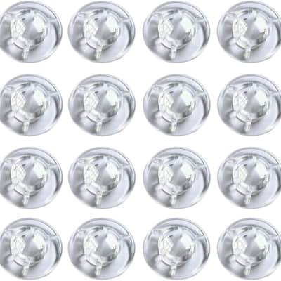 Clear Mushroom Style Guitar Effect Pedal Footswitch Toppers Foot Nail Cap Protection Cap for Guitar Effect Pedal Protection Cap 16-Pack image 1