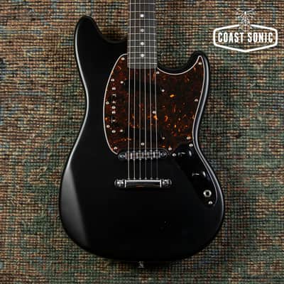 2010 Fender FSR '69 Mustang MG-MH-STP Matching Headstock Stoptail Matte Black Made in Japan MIJ image 1