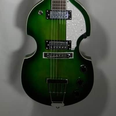 Hofner HI-459-PE-GR Ignition Pro Violin Style Electric Guitar - Green image 1