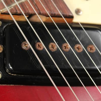 Mosrite Double Neck w/Vibramute Electric Mandolin 6 string 1964 Candy Apple Red image 10
