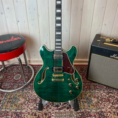 Ibanez AS93FM-TMG 2025 - Transparent Moss Green image 1
