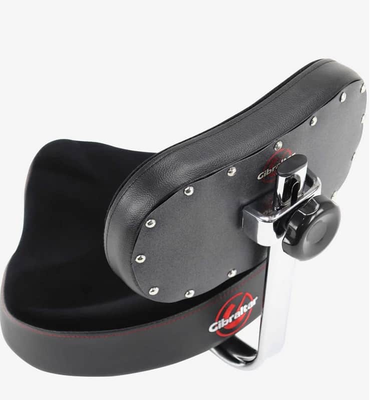 Gibraltar 9608MB 9600 Series Pro Moto Drum Throne with Back Rest - Black/Chrome image 1
