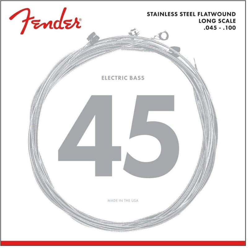 Fender Stainless 9050L Bass Strings, Stainless Steel Flatwound, Gauge .045-.100 image 1