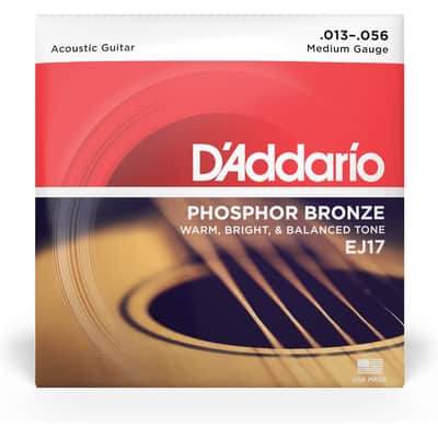 D'Addario EJ17 Phosphor Bronze Acoustic Guitar Strings, Medium, 13-56 image 2