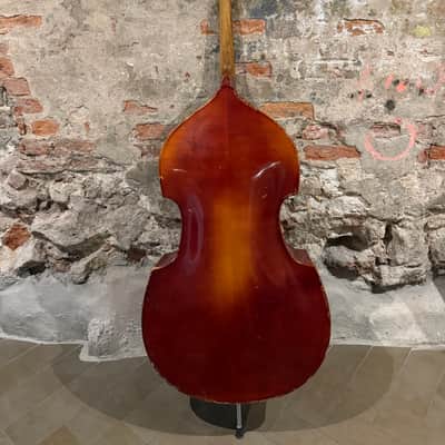 Musima 3/4 double bass mid-80s - Dark red brown image 7