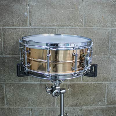 Pearl 5.5" x 14" Pearl Bronze Sensitone Snare Drum with Tube Lugs - Early 2000's image 2