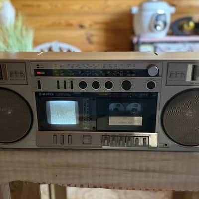 SILVER SVT 45L Rare Vintage Cassette Deck +TV Boombox Retro SHIN-SHIRASUNA Japan image 24